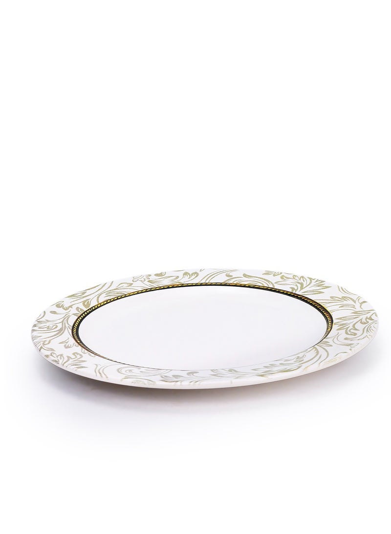 EDESSA Edessa Ceramic Elana 27Cm Round Dinner Plate, White (Set of 6)  - Image 3