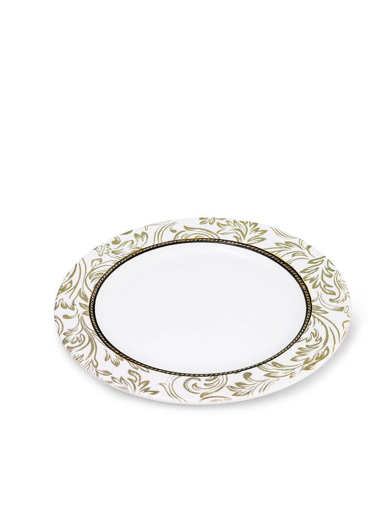 EDESSA Edessa Ceramic Elana 27Cm Round Dinner Plate, White (Set of 6)  - Image 5
