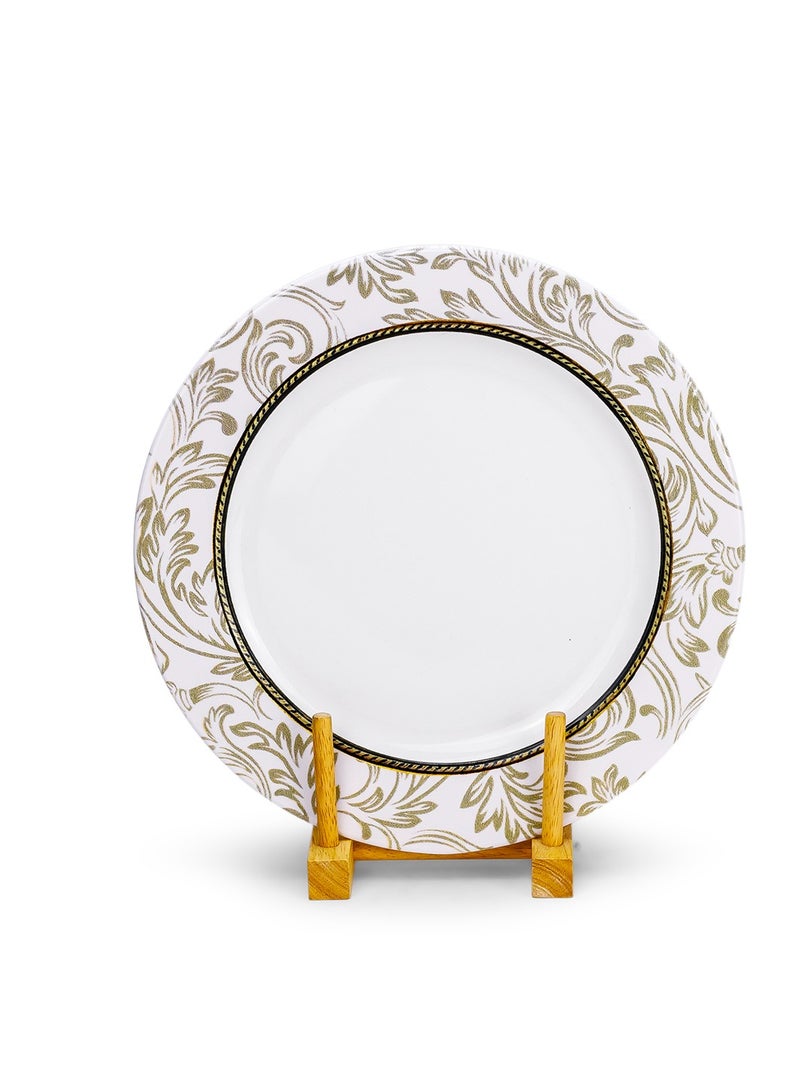 EDESSA Edessa Ceramic Elana 27Cm Round Dinner Plate, White (Set of 6)  - Image 4