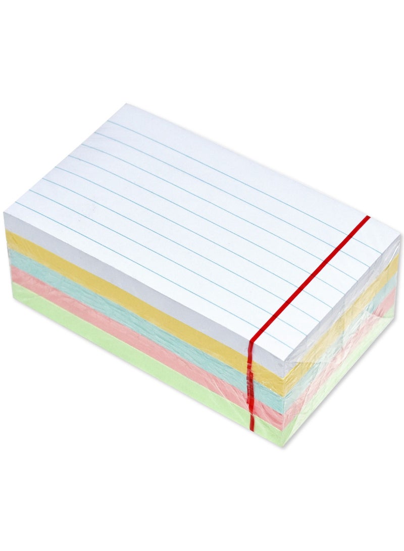 FIS Sticky Note Pad, 3X5 inches, Pack of 5, Ruled  5 Assorted Pastel Color -FSPO3X5RP5C - Image 2