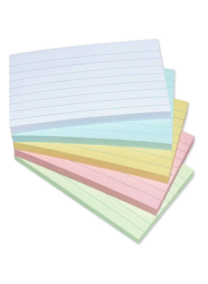 FIS Sticky Note Pad, 3X5 inches, Pack of 5, Ruled  5 Assorted Pastel Color -FSPO3X5RP5C - Image 3