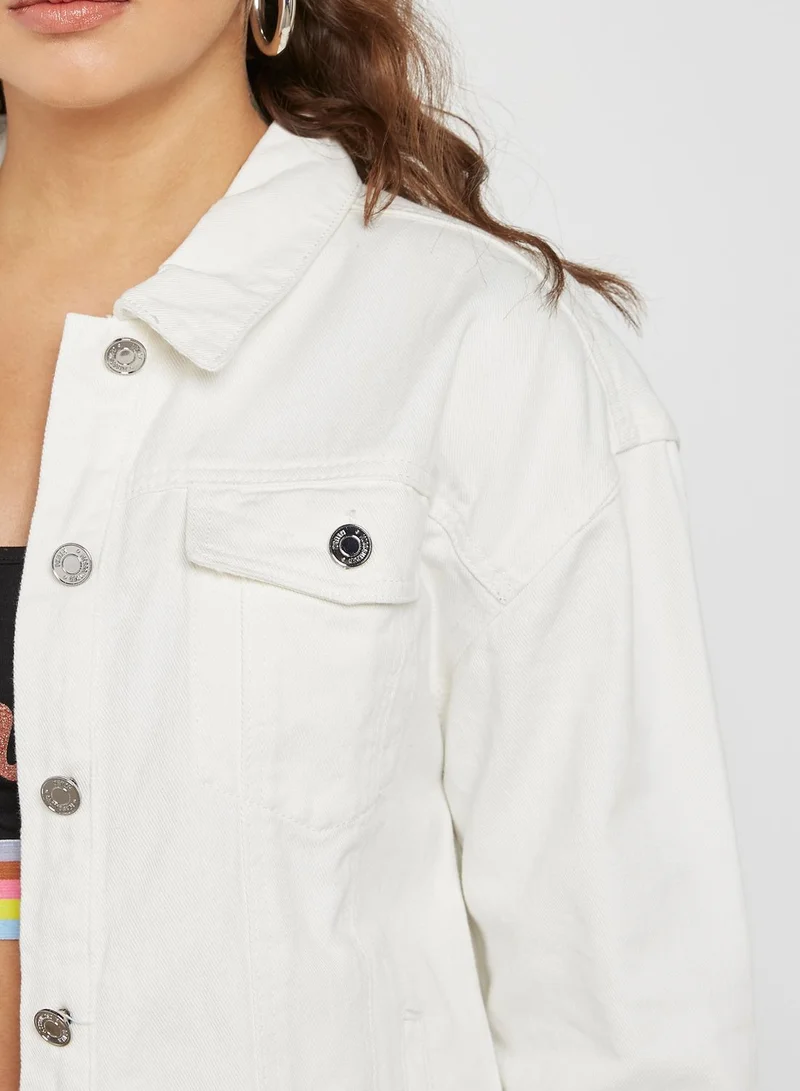 Missguided MG Barbie Logo Denim Jacket