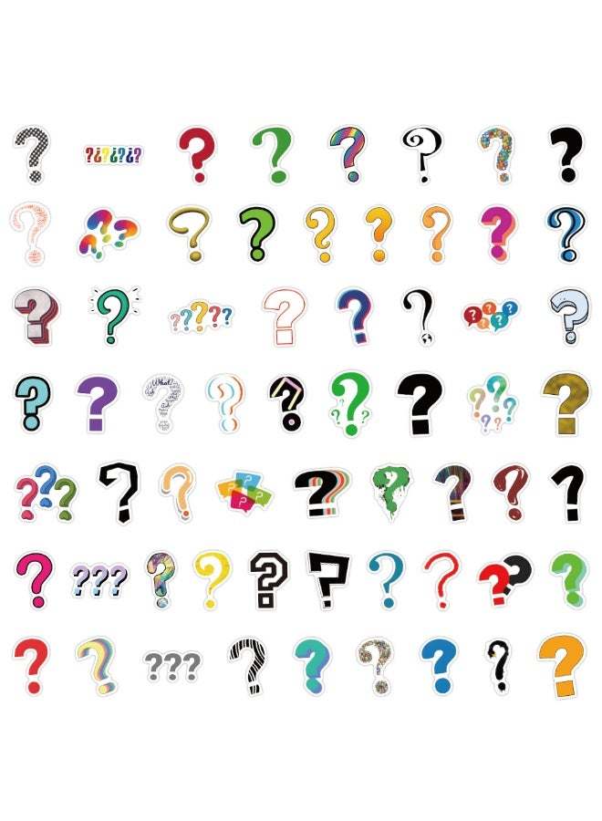 NIBEMINENT 120 Pcs Cartoon Question Mark Deco Kit Waterproof Stickers, High Definition Printing Bright Colors, Suitable for Laptop Skateboard Luggage Water Bottle Guitar DIY - Image 3