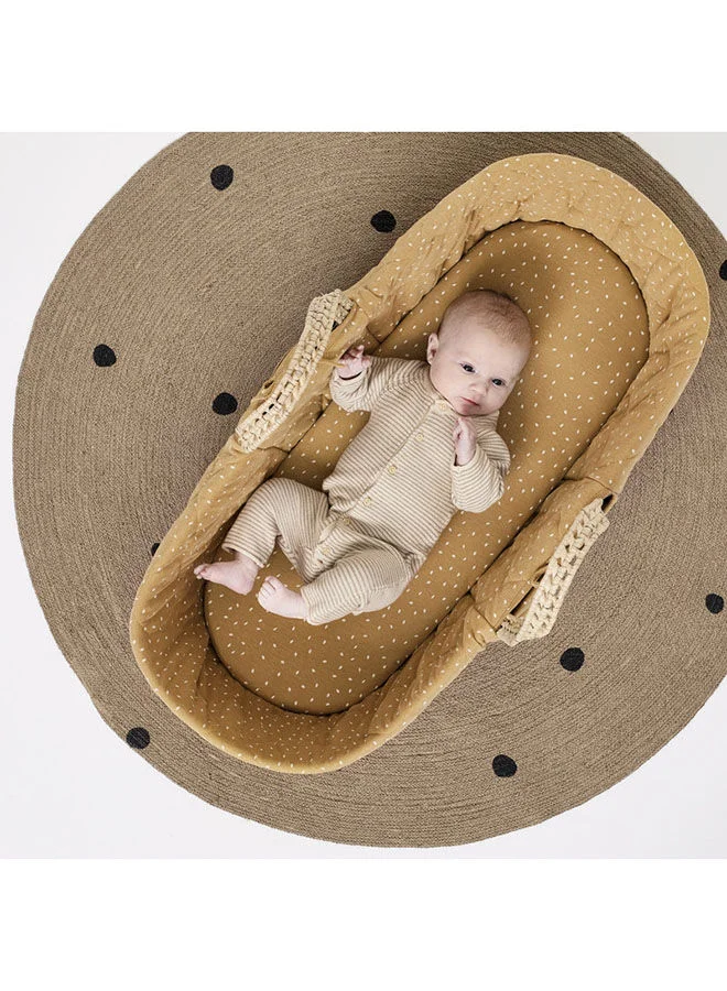 The Little Green Sheep Natural Knitted Baby Moses Basket And Mattress From 0 - 4 Months