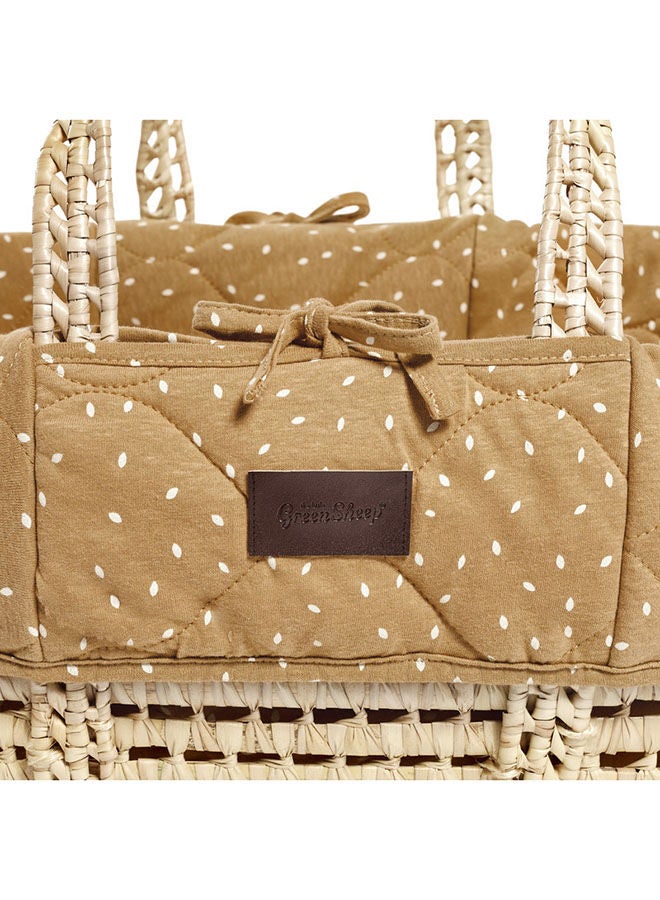 The Little Green Sheep Natural Knitted Baby Moses Basket And Mattress From 0 - 4 Months - Image 5