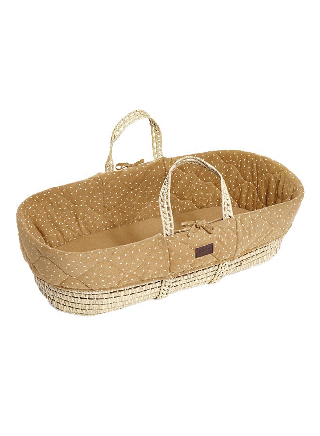 The Little Green Sheep Natural Knitted Baby Moses Basket And Mattress From 0 - 4 Months - Image 1