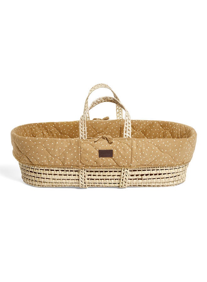 The Little Green Sheep Natural Knitted Baby Moses Basket And Mattress From 0 - 4 Months - Image 2