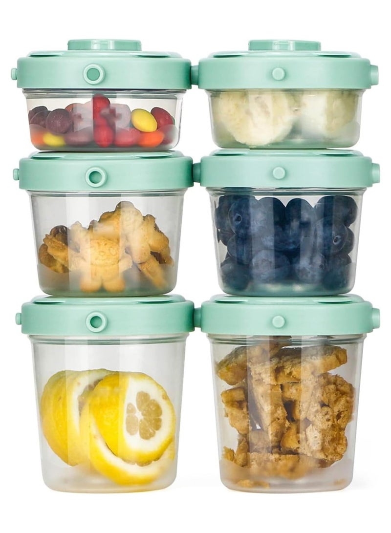 KASTWAVE Baby Food Storage Jars, 6 Set(2/4/7oz), Baby Food Containers with Lids, - Image 1