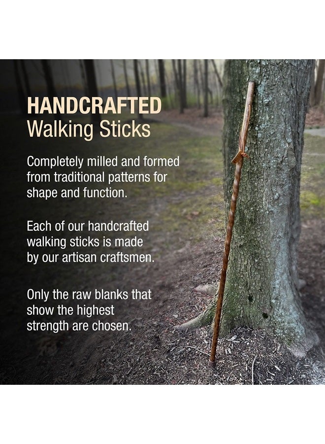 Brazos Handcrafted Wood Walking Stick, Twisted Oak, Trekker Style Handle, for Men & Women, Made in the USA, Brown, 55" - Image 5