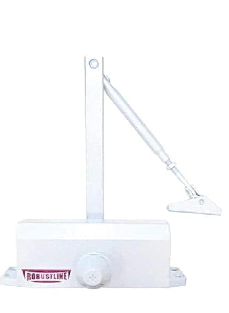 ROBUSTLINE Robustline Heavy Duty Door Closer For Home and Commercial use- 5 YEARS WARRANTY - (1604 - White, Door Weight Capacity 60Kg - 80Kg)  - Image 1
