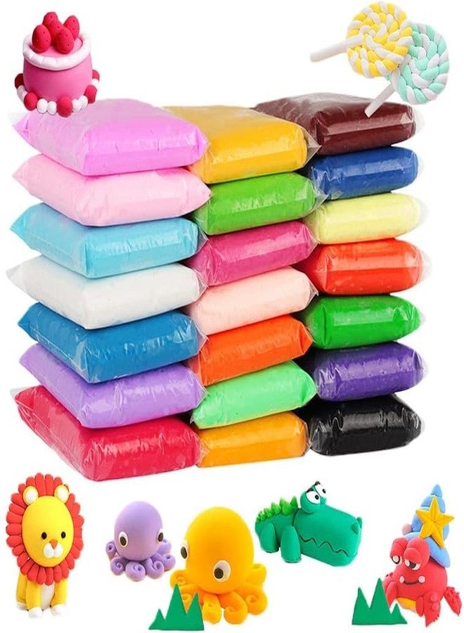 Eclet (Pack of 12) Air Dry Clay, Colorful Children Soft Clay, Creative Art Crafts, Gifts for Kids-Multi Color. Non-Toxic Modeling Magic Fluffy Foam Bouncing Clay Putty Kit for Kids with Tools .75 - Image 1