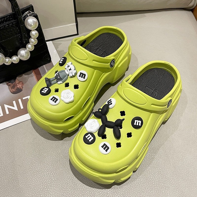 Fashion Slip-on Beach Clogs Sandals for WomenTank Green-[Sesame Street]] Tank Green-[Sesame Street]] 