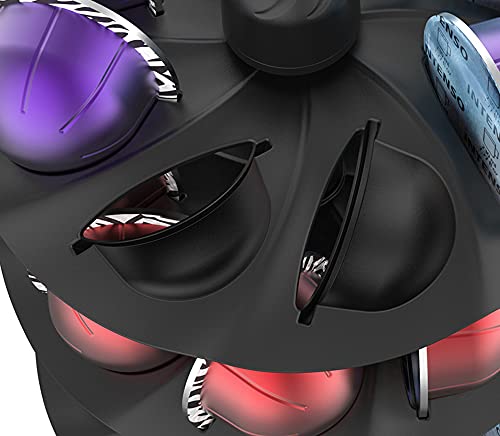 EVERIE Rotary Coffee Pod Capsules Carousel Holder Organizer Compatible with 40 Nespresso Vertuoline Capsules (Black) - Image 3