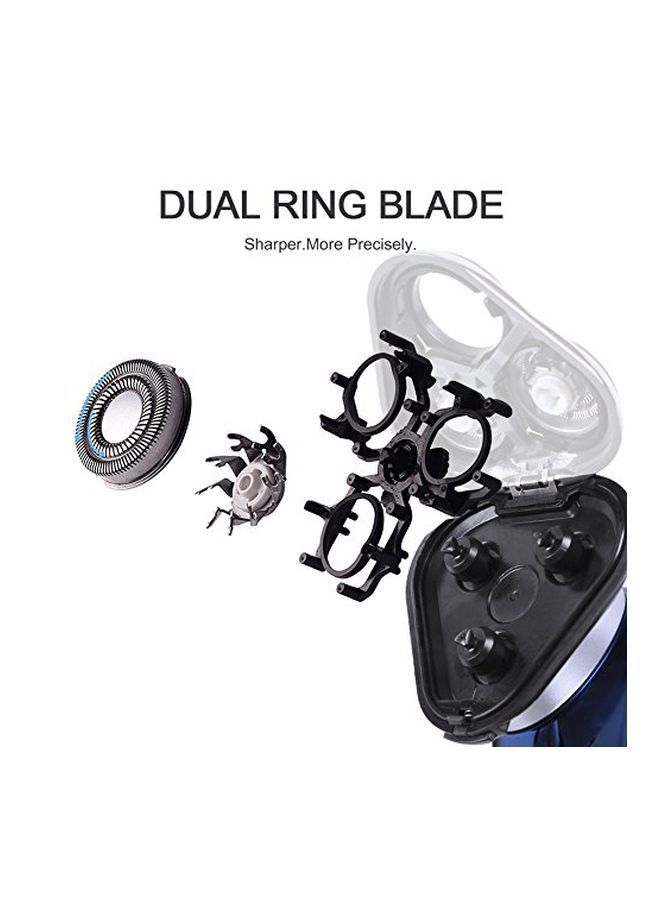 NIBEMINENT Rotary Replaceable Heads For Electric Shaver Silver/Black - Image 2