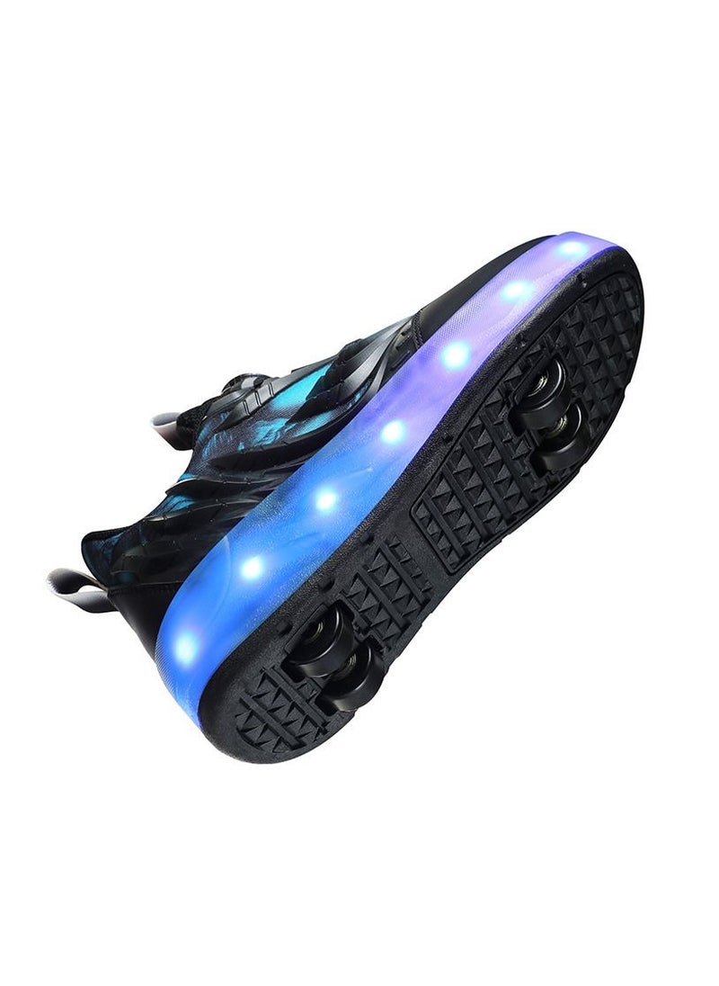 Joshberg LED Flash Light Sneaker Skate Shoes with Wheels USB Charging Roller Skates Shoes  - Image 5