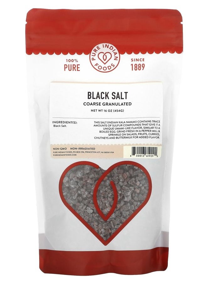 Pure Indian Foods - Black Salt Coarse Granulated 16 oz (454 g) - Image 1