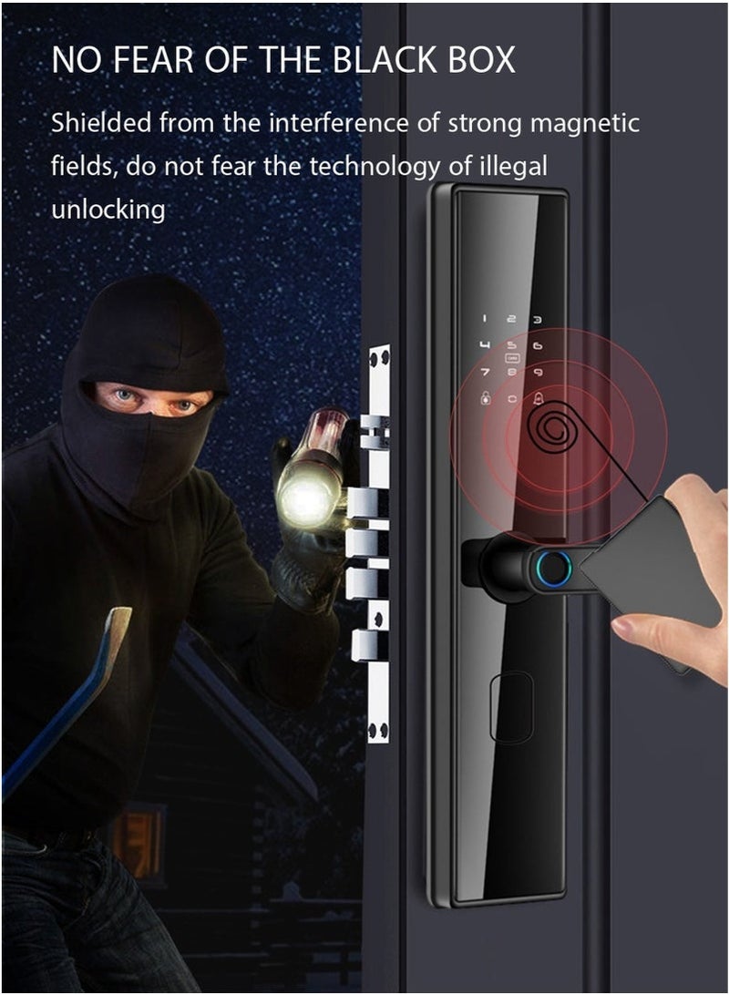 Arabest Smart Door Lock with Fingerprint, 5 in 1 unlock, Keypad, Card & Key Access | Auto Lock | TT Bluetooth App Control | Aluminum Body with Touch Panel,Keyless Entry for Room, Garage, Office, Apartment - Image 4