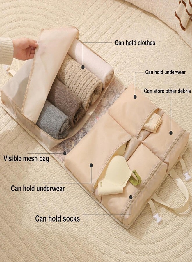 Deoxys Foldable Organizer Hanging Bag for Travel, Storage Hanging Bags with Pockets - Daily Clothes Sorting Storage, Multi-Compartment Bag - (6 Grid) - Image 2
