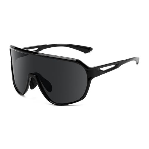 FEISEDY Sports Sunglasses for Men and Women,Oversized One Piece Reflective Lens Cycling Sunglasses B0178 - Image 1