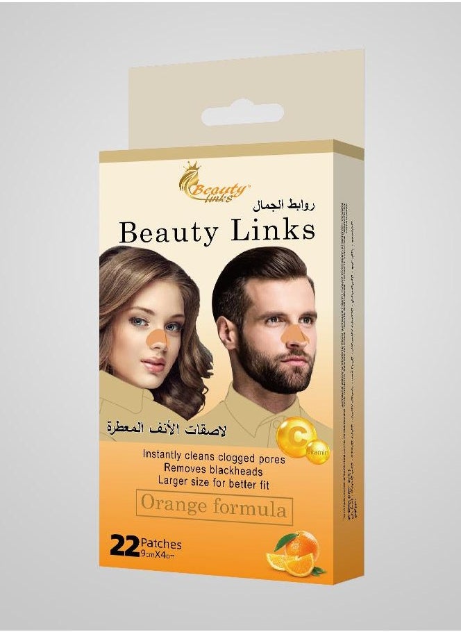 Beauty links nosel strips orange vitamin C formula frome beauty links 22 pis 