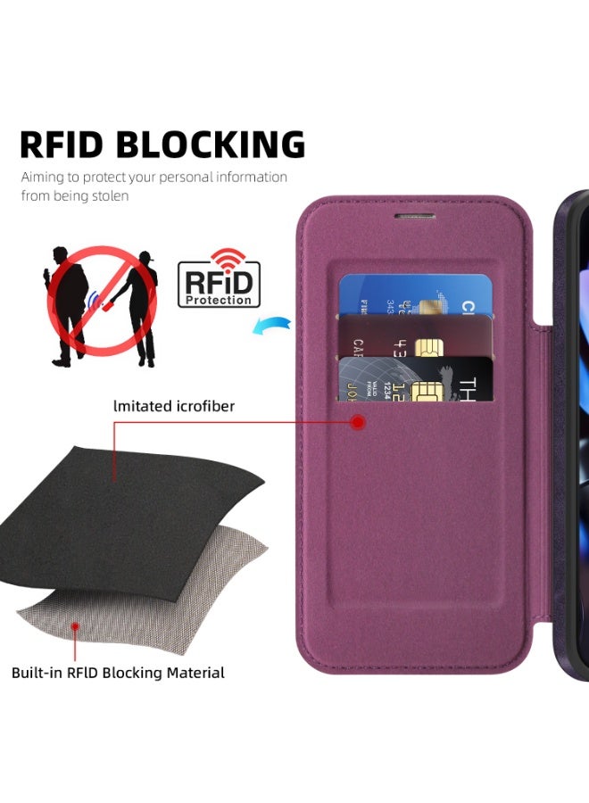 حافظة محفظة قلابة مغناطيسية لهاتف جوجل بيكسل 10/9 برو XL، غطاء مقاوم للصدمات مع حجب RFID - Image 3
