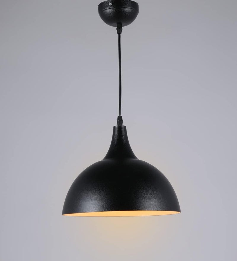 SINOMAN Black Hanging Lights for Living Room/Pendant Lights for Ceiling/Hanging Lamps for Home Decoration/Decorative Hanging Lights,Metal (10" B/G, with Bulb) - Image 3