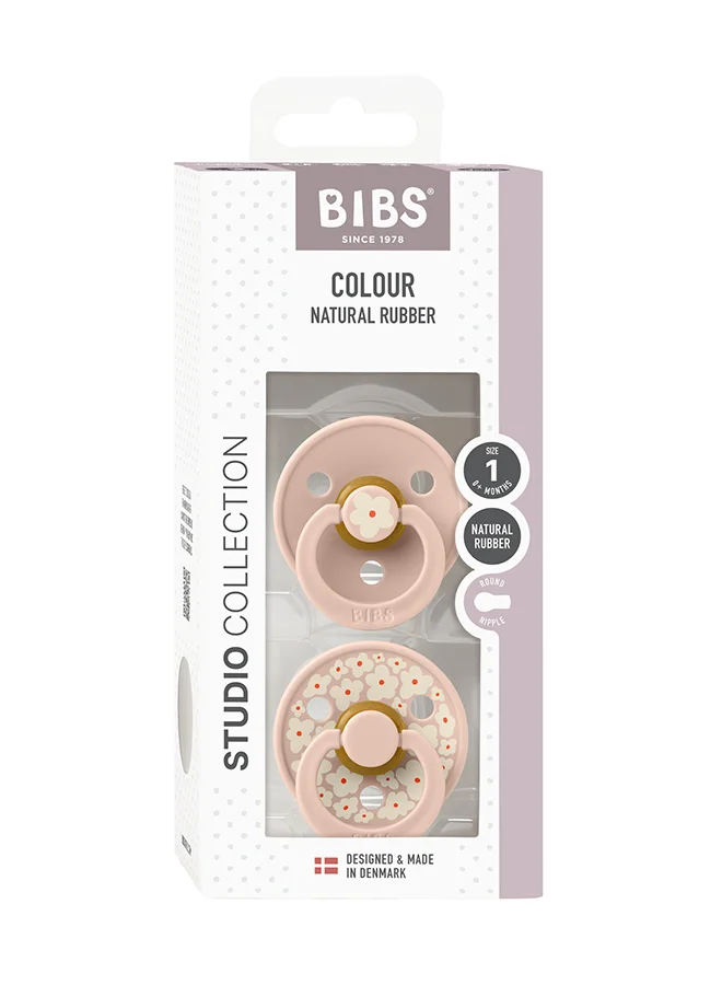 BIBS Studio Colour 2 Pack Jasmine Latex Size 1 Blush Mix