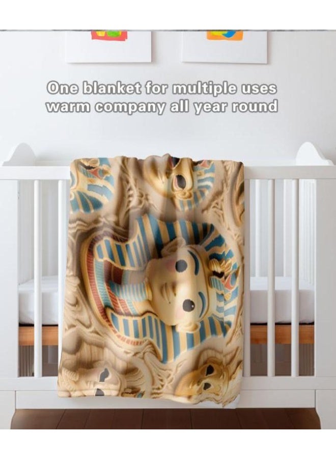 عام بطانية رقيقة من الفانيلا الكرتونية للأطفال والرضع (دافئة ومريحة، ومناسبة للنوم والألعاب) 70 سم * 100 سم - Image 3