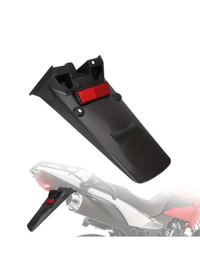 الحاجز الطيني الخلفي الأسود للدراجة النارية XR150L، مصنوع من البلاستيك متعدد البروبيلين المتين للحماية في جميع الأحوال الجوية - Image 4