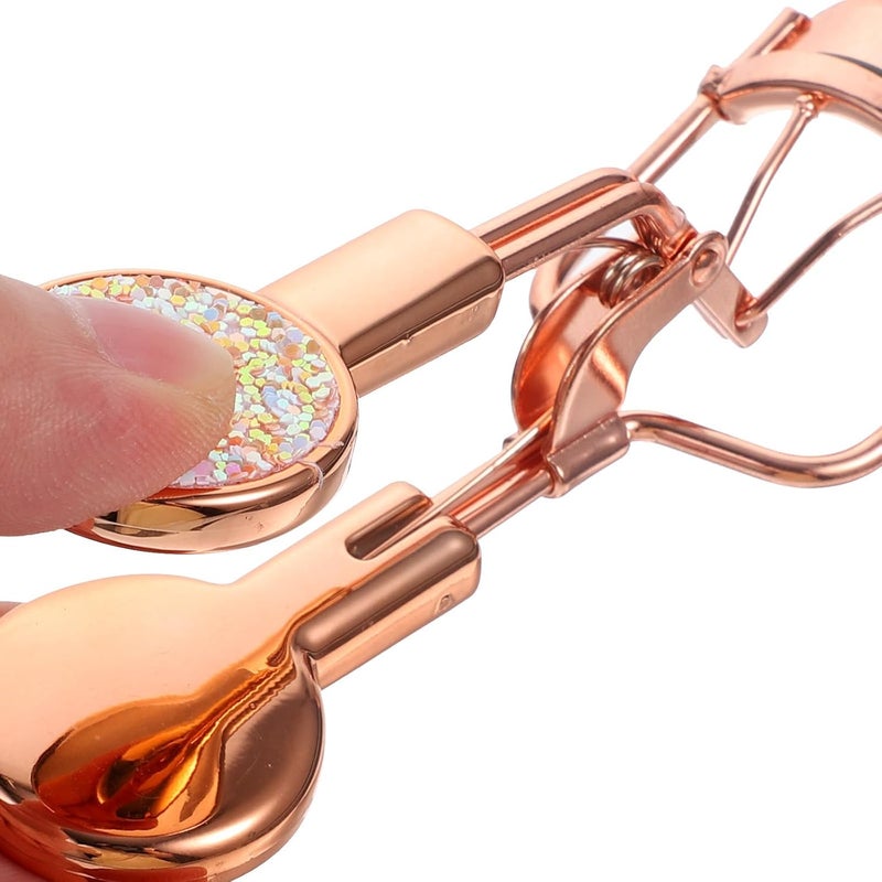 TIDTALEO 2pcs Gold Rose Gold Eyelash Curlers Handheld Wide-Angle Stainless Steel Lash Curl Tool for Natural, Precise Curling in Daily Makeup and Beauty Routine - Image 4