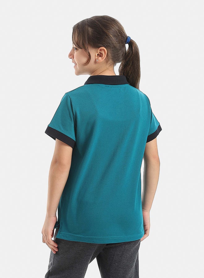 Red Circle Half sleeve polo t-shirt Kids Unisex - Image 5