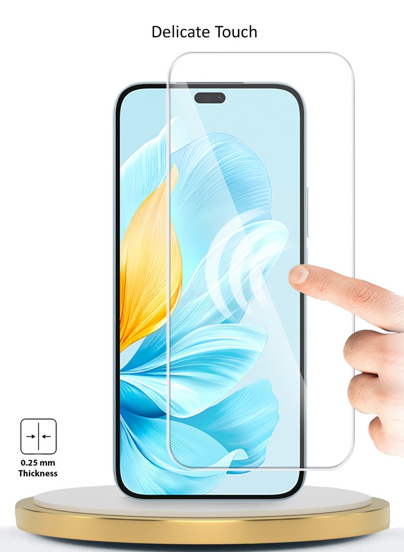 دبليو تيك واقي شاشة زجاجي مقوى من هونر 200 لايت 5 جي 2024 بريميوم من السلسلة 9H 2.5D (MSG9CN) - شفاف - Image 4