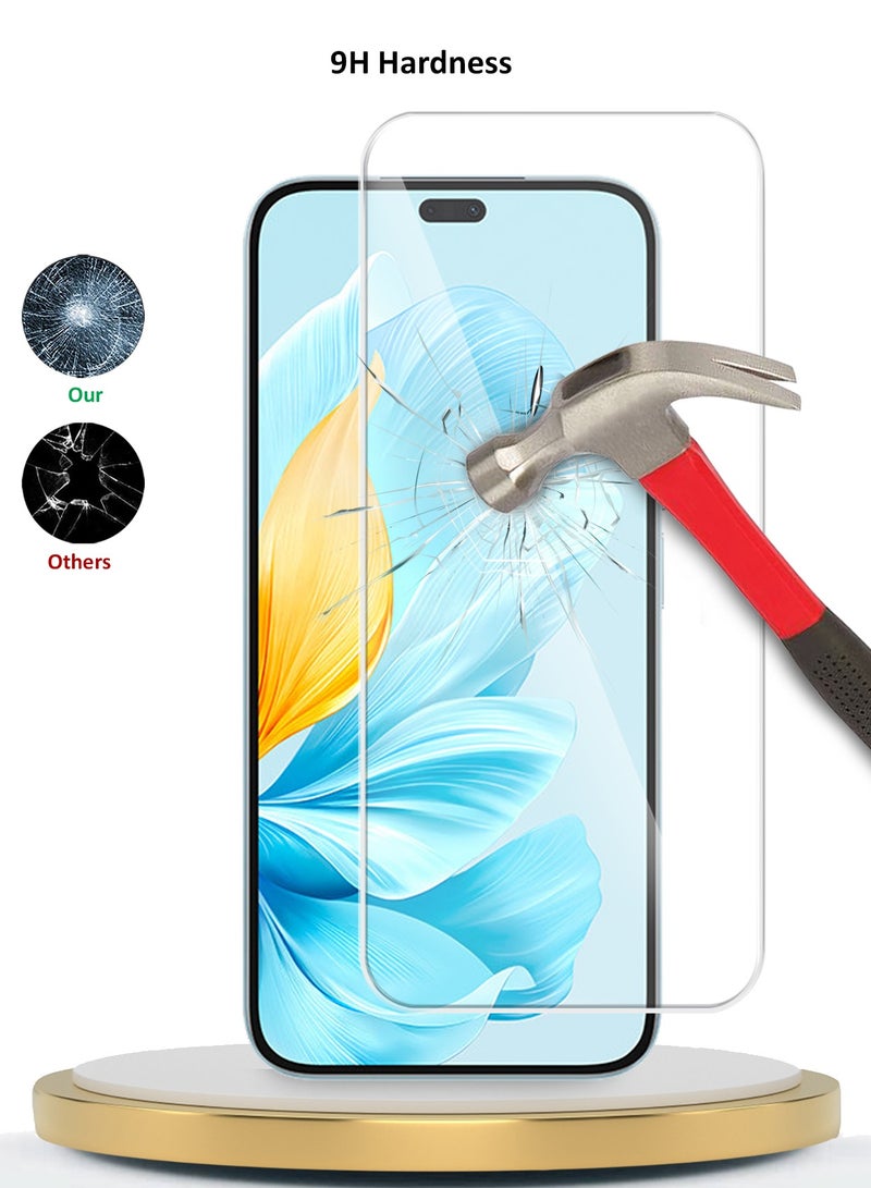 دبليو تيك واقي شاشة زجاجي مقوى من هونر 200 لايت 5 جي 2024 بريميوم من السلسلة 9H 2.5D (MSG9CN) - شفاف - Image 3