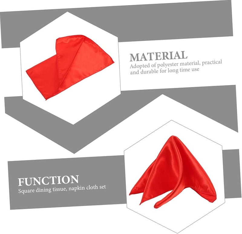 مناديل طاولة بوليستر مربعة 10 أوراق مقاومة للبهتان لمآدب عشاء الكريسماس والاجتماعات - Image 5