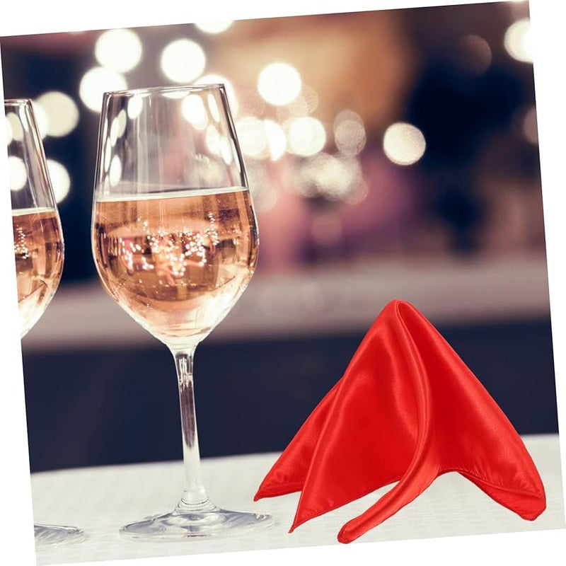 مناديل طاولة بوليستر مربعة 10 أوراق مقاومة للبهتان لمآدب عشاء الكريسماس والاجتماعات - Image 3