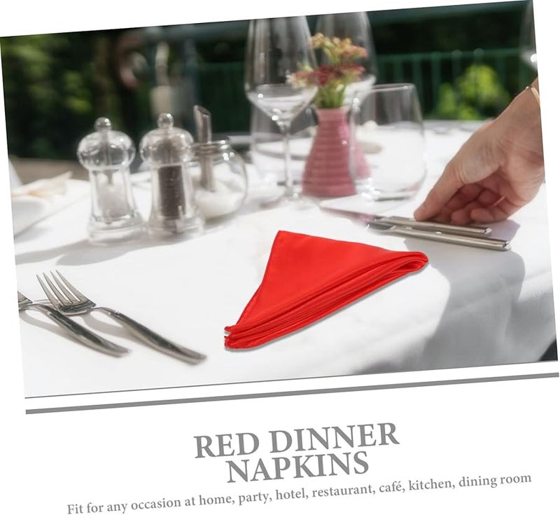 مناديل طاولة بوليستر مربعة 10 أوراق مقاومة للبهتان لمآدب عشاء الكريسماس والاجتماعات - Image 4