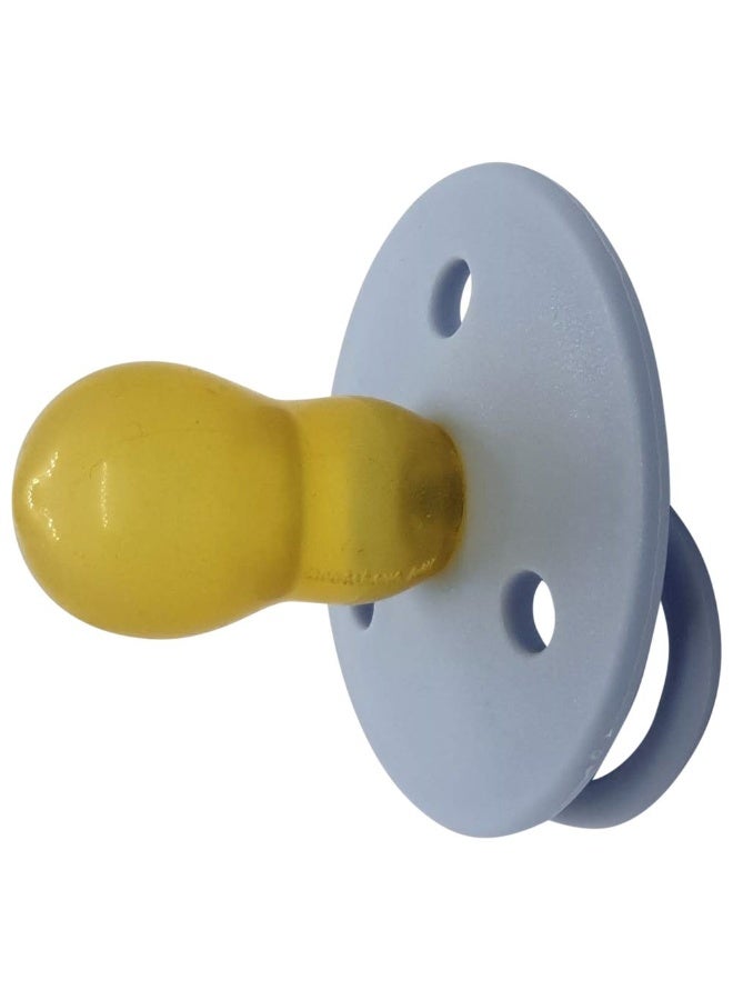 Mininor Round Pacifier Latex  6M+  2pcs  Nordic Sky Blue - Image 3