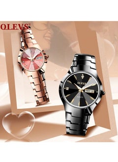 OLEVS OLEVS waterproof luminous couple watch diamond quartz watch 5867  - Image 1