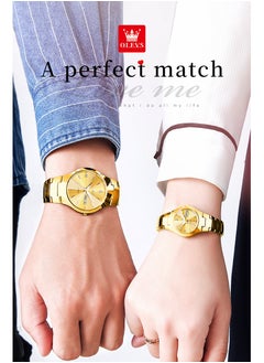 OLEVS OLEVS waterproof luminous couple watch diamond quartz watch 5867  - Image 2