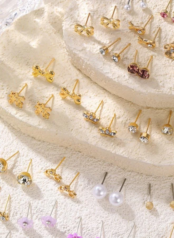 Take Two  Set of 30 - Assorted Stud Earrings for Women | Best Price UAE