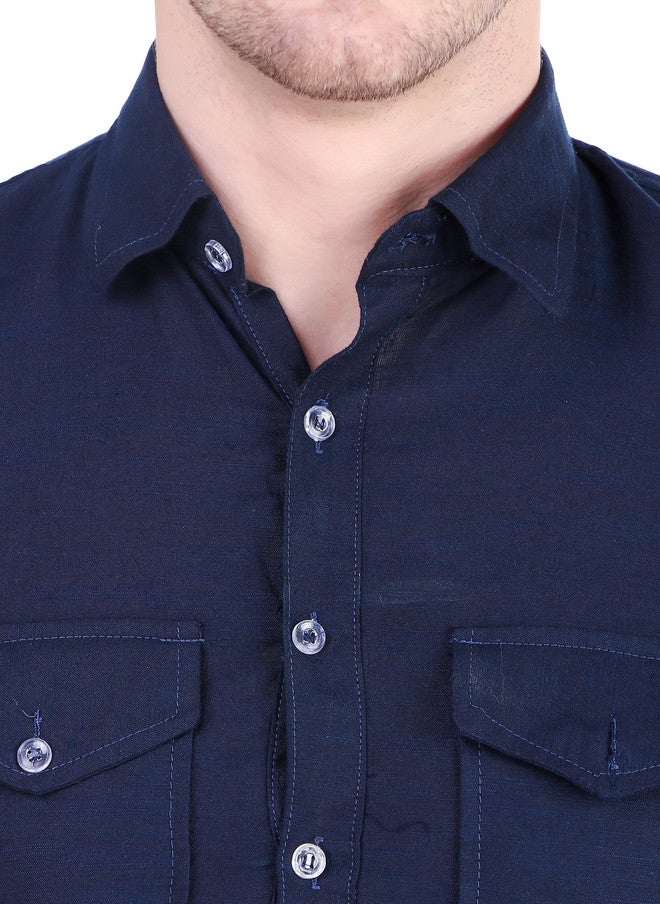 PREEN Adults-Men Blue Kurta Sets - Image 2