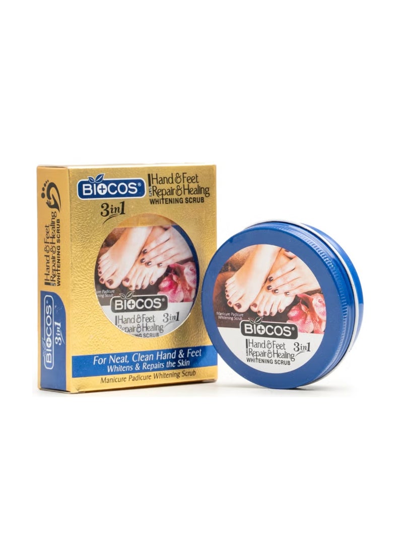 BIOCOS Hand & Feet Scrub – Deeply Hydrates, Removes Dry Skin, Treats Cracked – Pack of 1 - Image 1