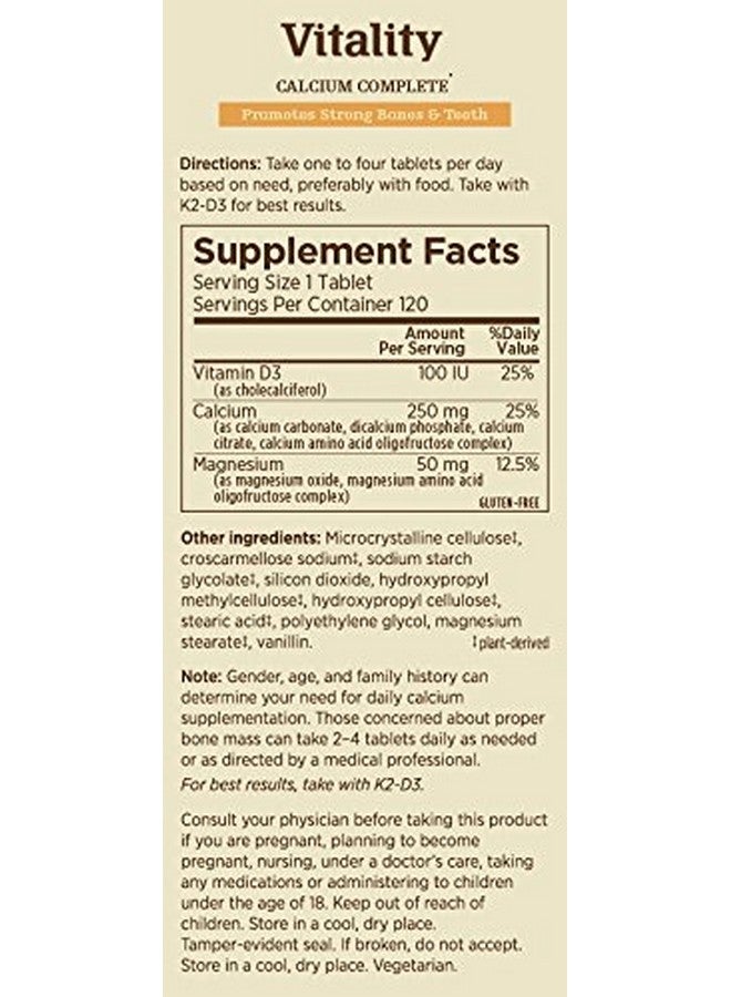 Melaleuca Vitality Calcium Complete 120 Tablets - Image 3