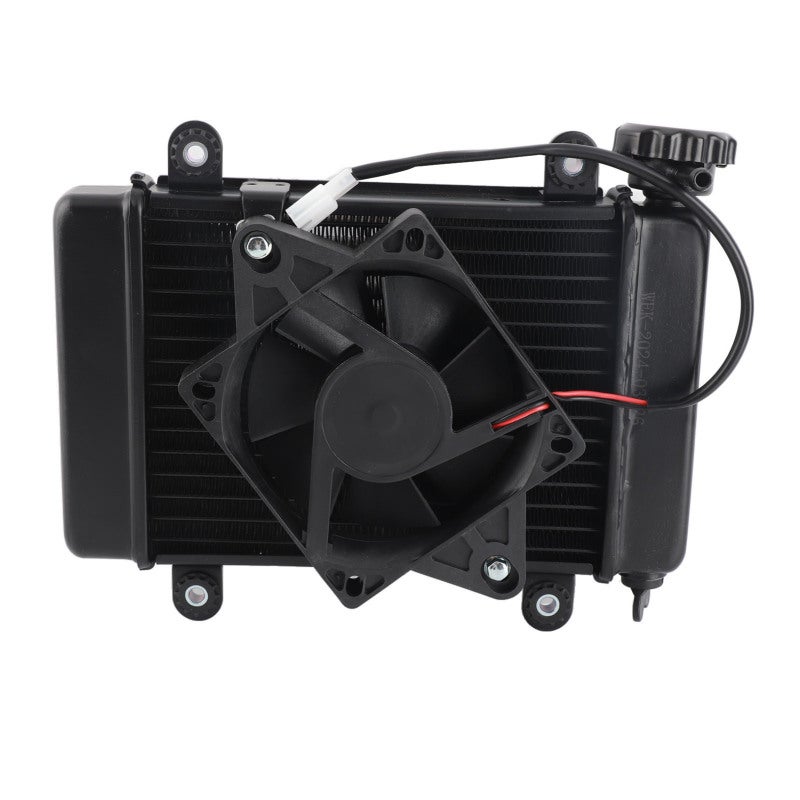 Water Cooled Radiator 150cc 250cc Long Lasting Metal Alloy - Powerful Built-In Fan Radiator Cooler for Pit Quad Dirt Bike ATV Engine Cooling - Image 1