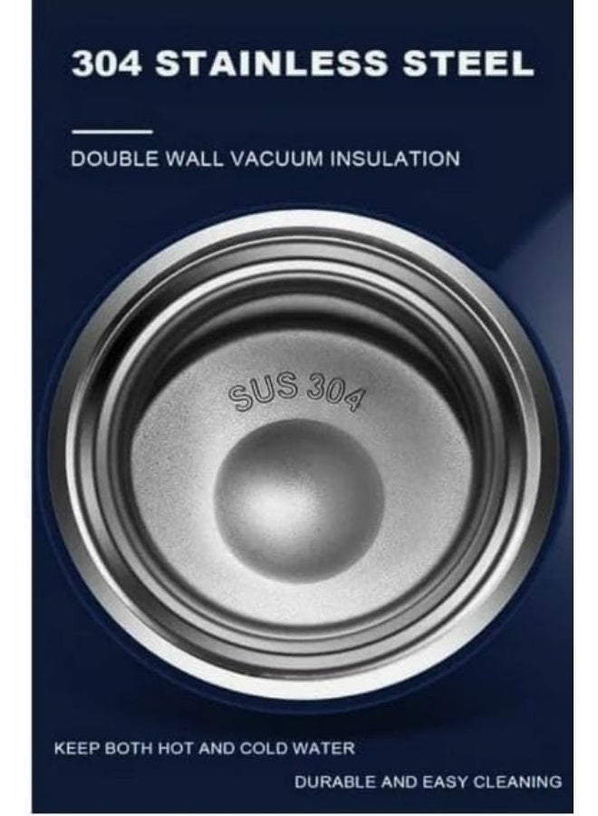 Thermal Water Bottle Vacuum Insulated Slim Stainless Steel Cup – Pocket Travel Mug with Wood Grain Design, Leak Proof & Portable for Outdoor Use (Black, 250, Milliliters) - Image 4