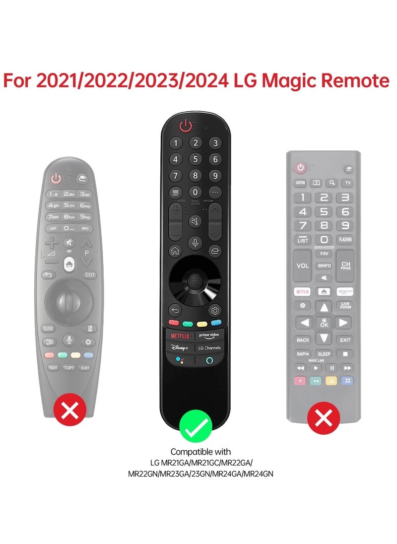 سيكاي - غطاء علبة سيليكون Sikai لـ LG AN-MR21GA Magic Remote ، غطاء واقعي مقاوم للصدمة لـ LG Smart TV Remote 2021 ، تصميم دافئ ، صديق للبشرة ، قابل للغسل ، مضاد للاضطراب مع حلقة (أسود) - Image 1