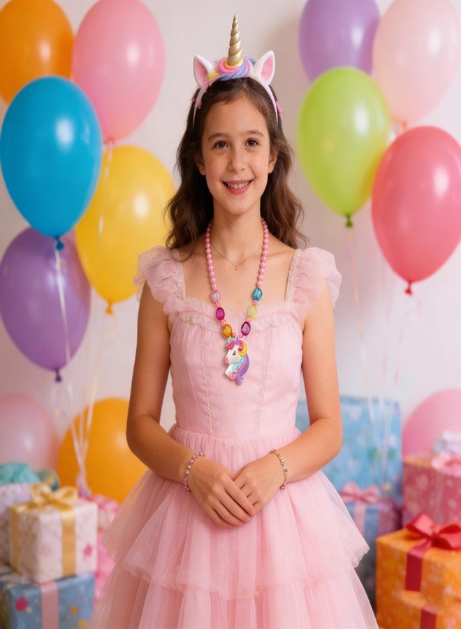 squishy 10Pcs Necklace Set for Girls, Girls Jewellery Gift Sets, Floral Jewellery Gift Set for Young Fashion Enthusiasts, Ideal for Birthday Parties and Themed Celebrations, Decorative Accessories (purple) - Image 4