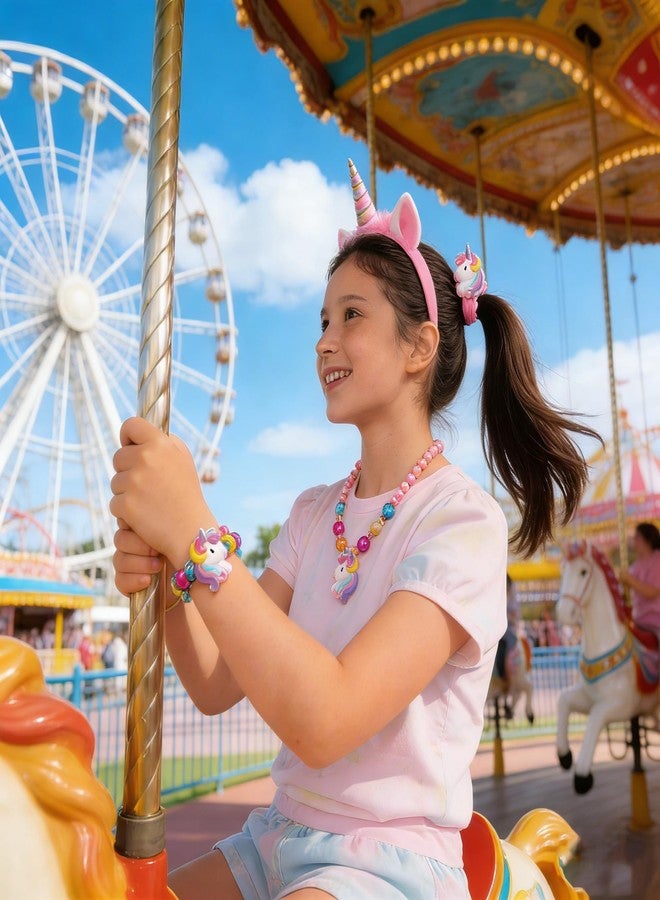 squishy 10Pcs Necklace Set for Girls, Girls Jewellery Gift Sets, Floral Jewellery Gift Set for Young Fashion Enthusiasts, Ideal for Birthday Parties and Themed Celebrations, Decorative Accessories (purple) - Image 2