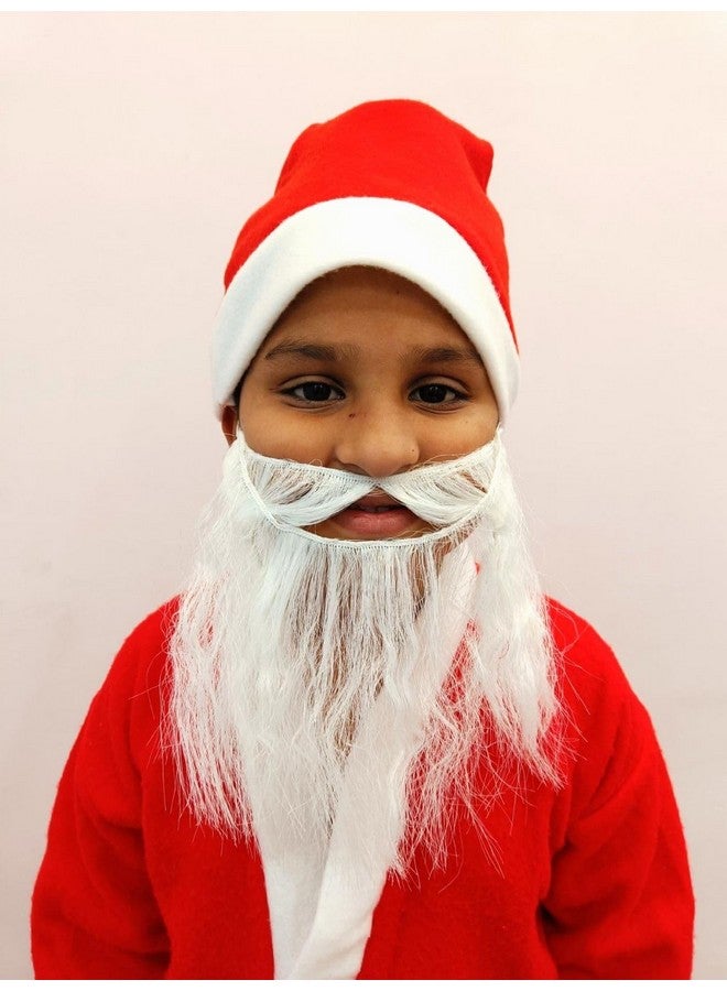BookMyCostume Christmas Accessory Set Santa Cap and Beard Combo for Kids