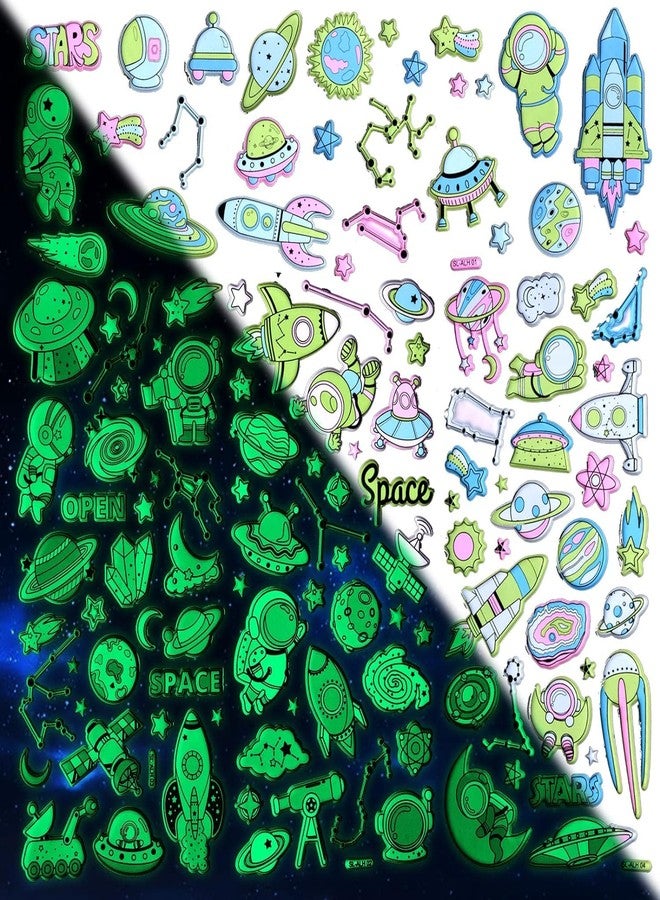 Parshya Kawaii 3D Puffy Stickers for Kids, 3D Stickers for Craft Book & Scrapbook, Self-Adhesive Kawaii Stickers Set, Cute Stickers for Girls and Boys(Random Theme) (Space Stickers 4 Sheet) - Image 2